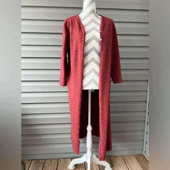 Vintage- Territory Ahead Silk Blend Sweater Long Cardigan Jacket Women’s Sz M - Picture 1 of 8